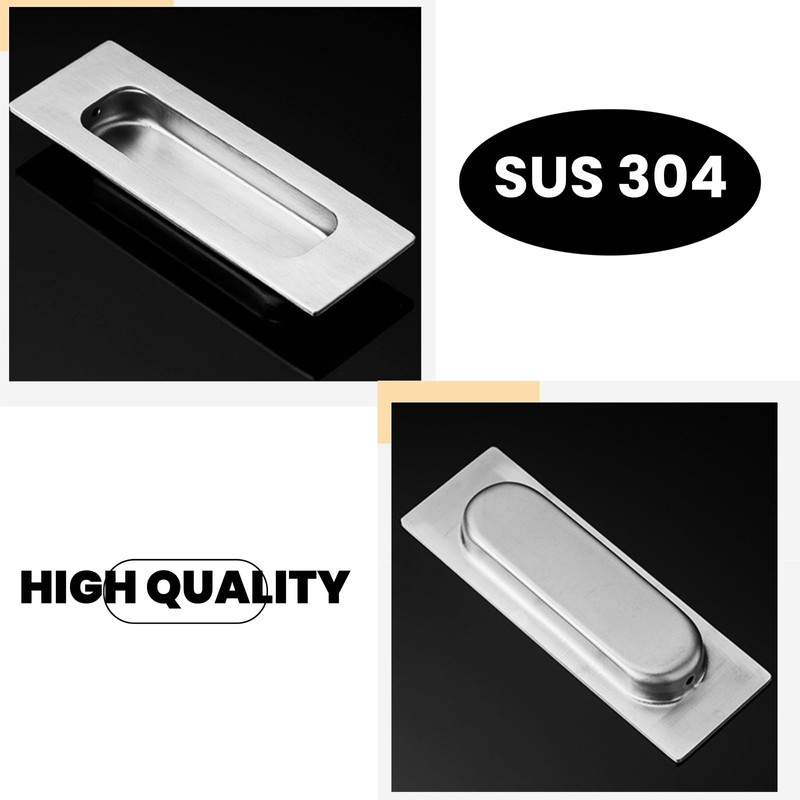 Aibeli 4.72 Inch Recessed Finger Flush Pulls for Pocket Door