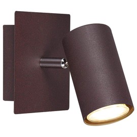 Trio Leuchten Marley, 802400124, Metal, Rust-coloured, 1-bulb Wall Spotlight, excl. 1 x GU10