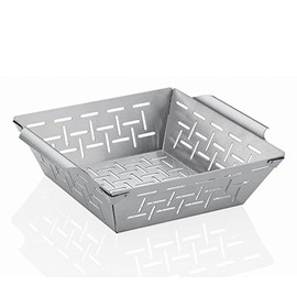 Küchenprofi BBQ Grillkorb STYLE 25,5 x 21 x 7,5 cm, Gemüsegrillkorb, Grillschale, Edelstahl