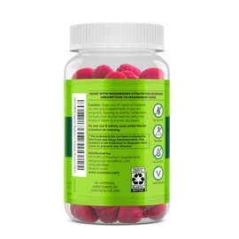 NATURELO Magnesium Citrate Gummies - for Calm & Relaxation Support, Natural Berry Magnesium Gummies, 120 Vegetarian Gummies (Pack of 2)