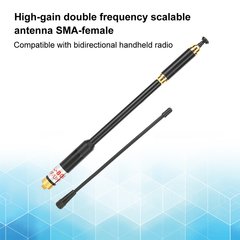 Handheld Two Way Radio Telescopic Antenna UV Dual Frequency Range