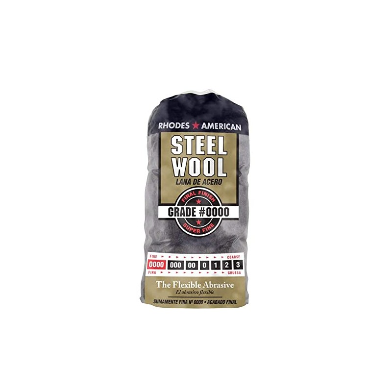 Homax 10120000 Steel Wool, 12 pad, Grade #0000, Rhodes American,