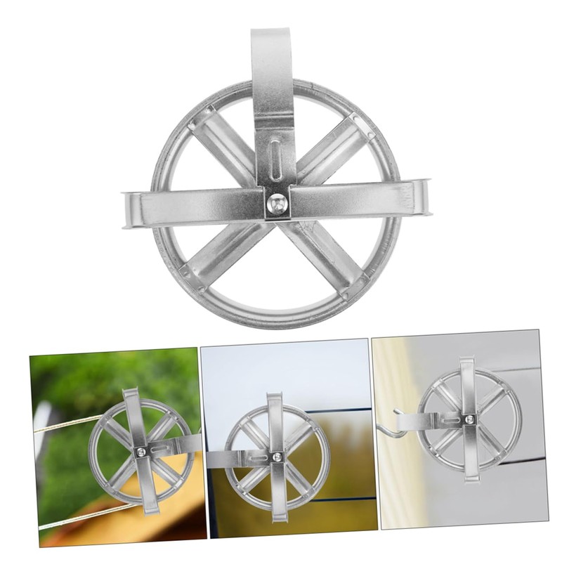 Hohopeti 2Pcs Clothesline Pulley Kit Washing Line Pulley System for