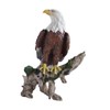 Generic Perching Bald Eagle Statue Resin Ornament Desk Decoration Decorative