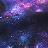 Galaxy Cotton Fabric Squares 25cm x 25cm 5PCS, Universe Space