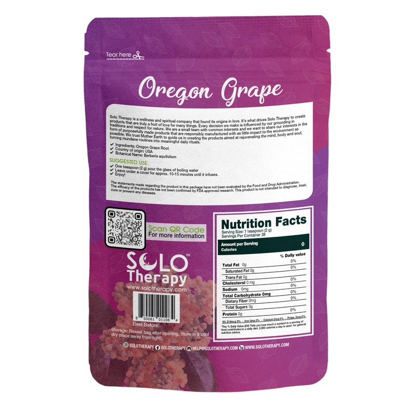 Oregon Grape Root Herbal Tea - Cut and Sifted Resealable