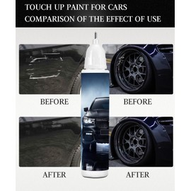 Gloss Black Touch Up Paint For Cars, 2-In-1 Car Touch Up Paint Kit For Deep & Surface Scratches, Universal Color Match For All Vehicles, Quick & Easy Application(12 Ml)