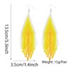 Kaseakia Native Gradient Long Big Large Chandelier Beaded Dangle Earrings