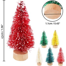 ZOYUBS Christmas Tree, Mini Tabletop, Set of 24, Tabletop, Mini Christmas Tree, Christmas Tree Decoration, Table Mini Tree, Christmas Decoration, Tabletop, Mini Snow Pine, Christmas Goods, Mini Flocked Snow Pine, Decoration, Christmas Ornament, Home, Ent