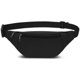 Bumbag Waist Fanny Pack Running Belt for Men Women Unisex Bum Bag with Adjustable Belt for Biking Traveling Outdoors Workout Cycling Fitness Hiking (Black01)