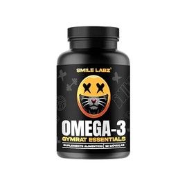 Omega-3 Gymrat Essentials, Aceite de Salmn Concentrado con EPA 400mg y DHA 200mg, Suplemento Alimenticio, 90 Cpsulas                                  