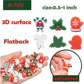Narunii 66 Pieces Miniature Figures Christmas Resin Christmas Decorations Santa Claus Christmas Tree Man Christmas Items Small Ornaments
