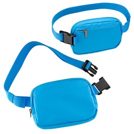 AeroLOFT™ Unisex Belt Bag with Adjustable Strap Small Waist Pouch for Workout Running Travelling Hiking, 7.75" Lx 7.2"W (Light Blue)