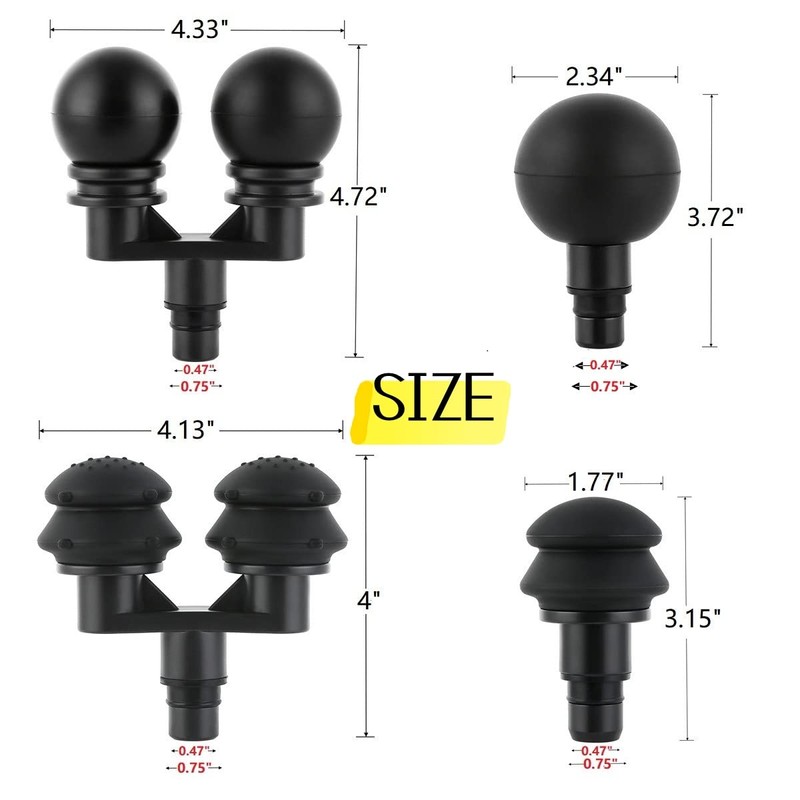 Falafale Massager Heads Massage Gun Soft Heads Replacement 4 Pack