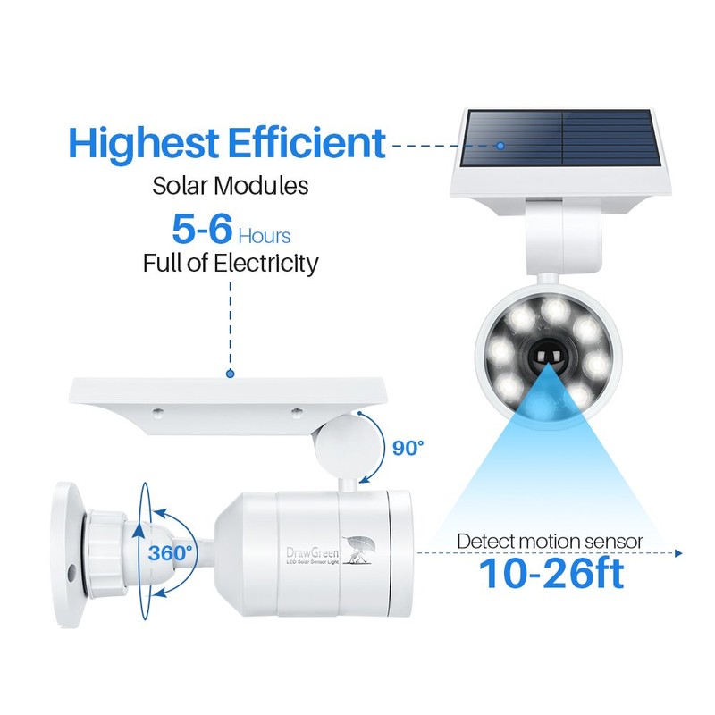DrawGreen Solar Motion Sensor Light Outdoor of 2, Motion Sensor