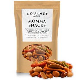 Kepperton Momma Snacks Trail Mix - Gourmet Seasoned Crunchy Blend Food Gift Funny White Elephant Gag Gifts for Mothers Day Friends Womens Stocking Stuffers