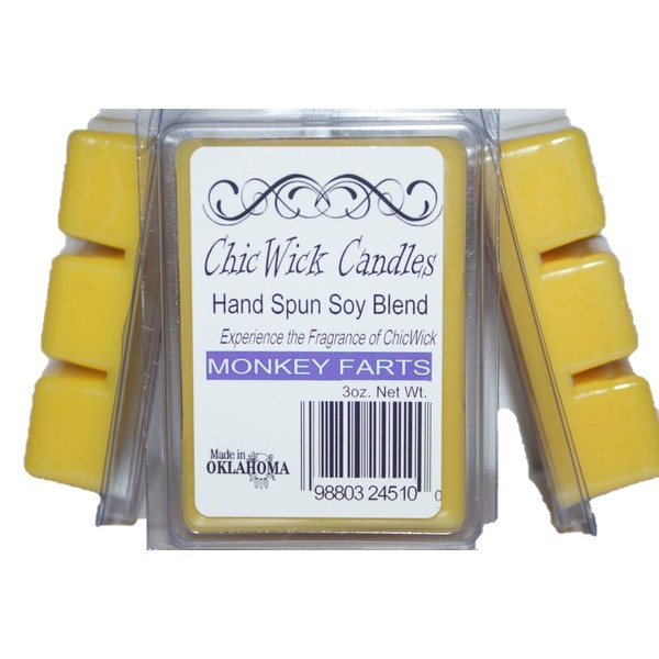 ChicWick Candles 3Pack Monkey Farts Soy Blend Wax Melts 9oz