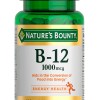 Natures Bounty Vitamina B-12 1000 mcg 100 tabletas recubiertas, suplemento