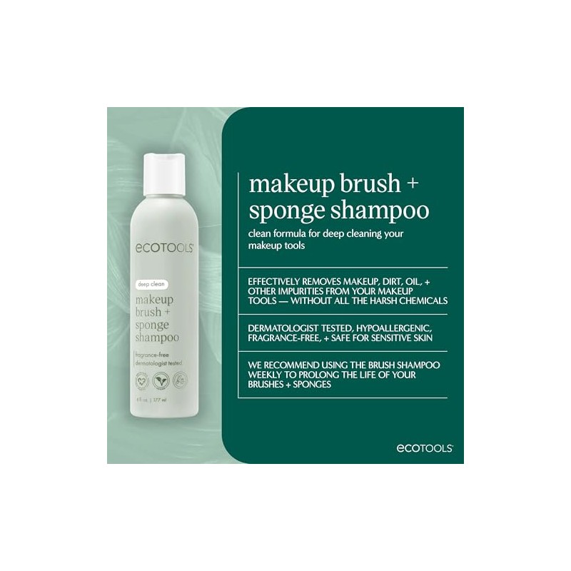 EcoTools Almohadilla de limpieza de brochas de maquillaje + paquete
