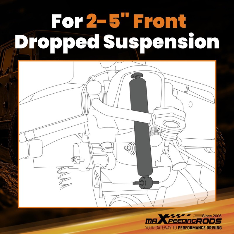 maXpeedingrods 2-5” Front Lowering Shock for Chevy Silverado/GMC Sierra 1500