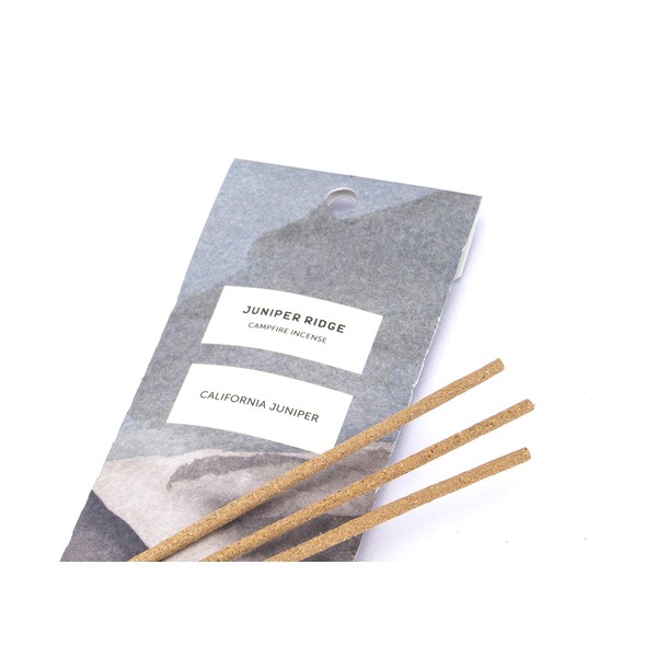 JUNIPER RIDGE All-Natural Aromatic Campfire Incense - Long-Lasting Bamboo Sticks - Aromatherapy & Meditation Therapy - No Synthetic Fragrance - Juniper - 20 Count