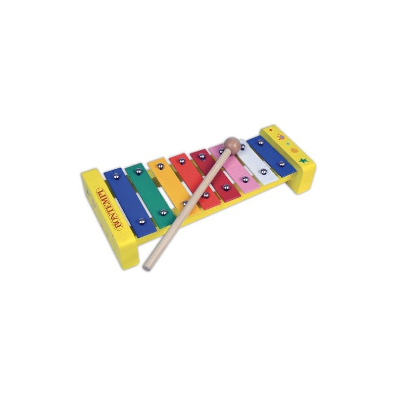 Bontempi RainbowChimes: Xylophone with 8 Coloured Metallic Notes for Sparkling