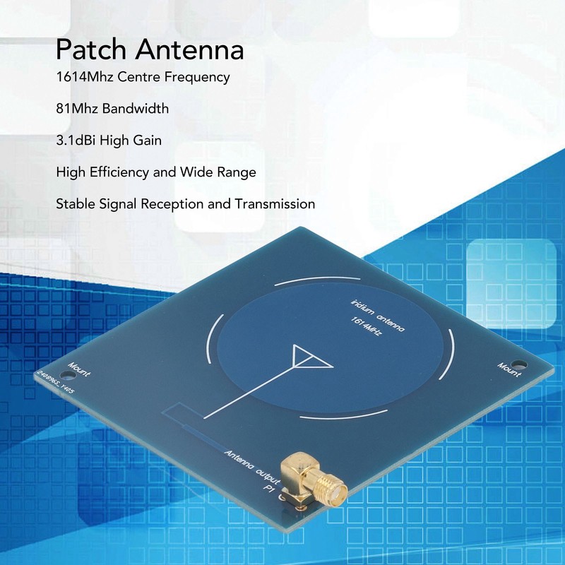 Patch Antenna Passive SMD 3.1dBi High Gain 1.614GHz Frequency SMA