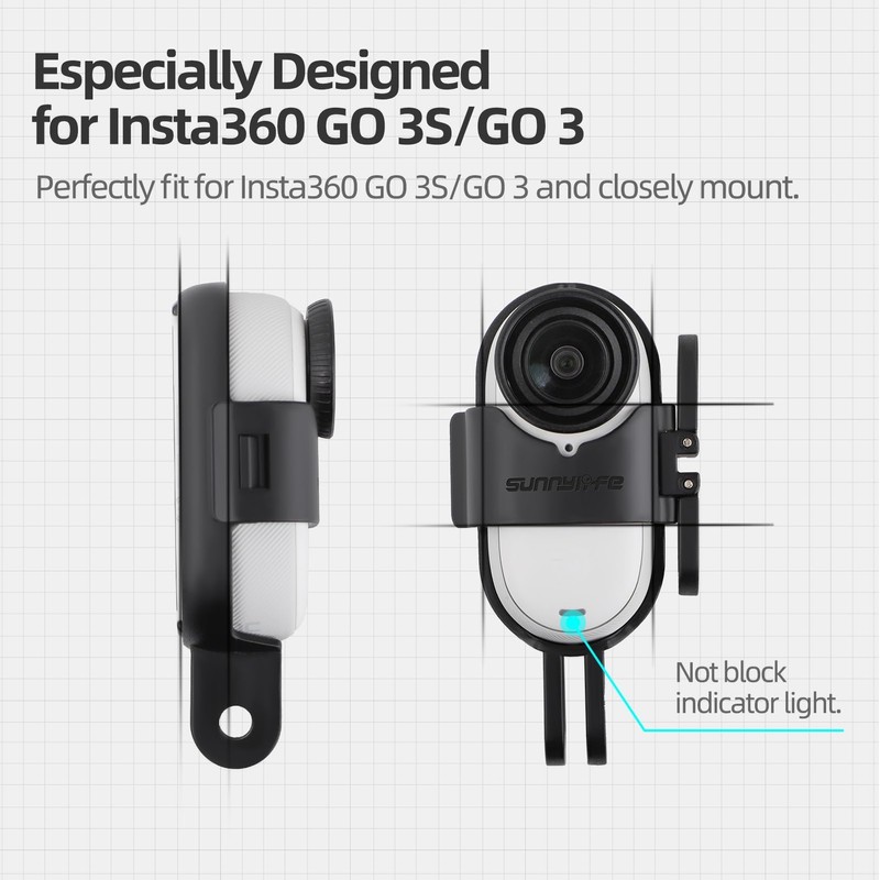 Vertical & Horizontal Mounting Bracket for Insta360 GO 3 /