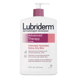 Lubriderm 48322 Advanced Therapy Moisturizing Hand/Body Lotion, 16oz Pump Bottle, 12/Carton (514823479CT)