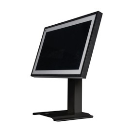 Bonscalate Metal Monitor Table Stand, Adjustable Height Desktop Support, 13-29 Inch Screen, Black