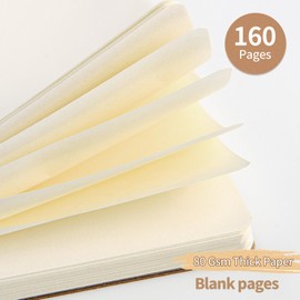 VEESUN Notepad A6 Squared Pack of 8: Notebook 80 Sheets/160 Pages Spiral Pad Kraft Cover Pad Sketch Pad Diary Spiral Bound Gift for College Office Back to School