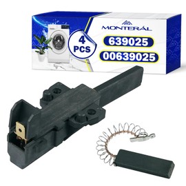 Pack of 2 carbon brushes with holder and 2 carbon brushes without holder for washing machine with the original code 639025 00639025 for Bosch for Siemen. MONTERAL