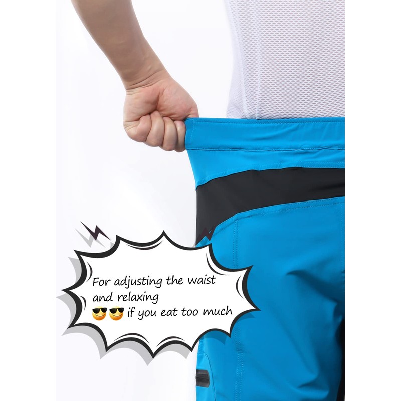 Bergrisar 1806BG Men's Cycling Shorts, MTB Mountain Bike Shorts with