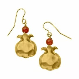 Multilana New York 24 karat. Gold-plated 2 Sided Pomegranat Earrings - Museum Store Collection