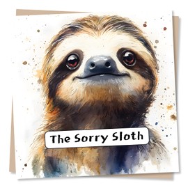 Apology Card For Loved One Or Friend - Sorry, Lighthearted, Mistakes - The Sorry Sloth - For A Best Friend, Husband, Wife, Relative, Partner, Loved One, Other Half