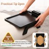 SINWANT Couch Armrest Table, Large Bamboo Couch Arm Table 360°