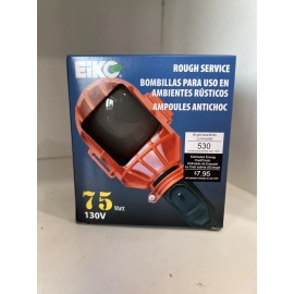 EiKO *NEW* EiKO 75 Watt 130 V Rough Service Bulbs - Includes 2 Bulbs. 75A/RS (C14B)