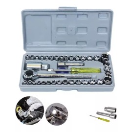 Autrucker Kits De Herramientas De Llave Moto/auto Kit Combinadas 40pzs