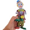 Toddmomy Wind Up Clown Drummer Toy: Tinplate Clockwork Figure for