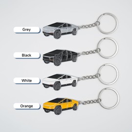 SFNEOP Compatible with Cybertruck Keychain, Stainless Steel Keychain Decoration for Cybertruck Accessories(WHITE)