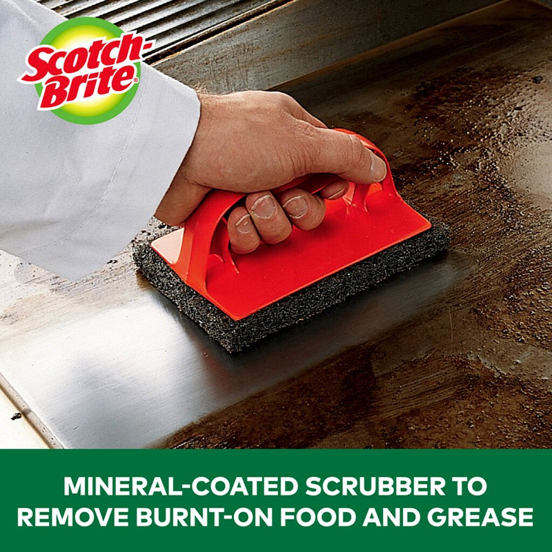Scotch-Brite Heavy Duty Outdoor Scrubber, Ideal for Concrete, Patio Bricks,