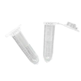 LAMPPE 50 Piece 2ml Microcentrifuge Tube Graduated Holder Vial Tiny Container with Snap Cap, Clear EP Tube for Tiny Seeds Screw Storage Shipping Liquid