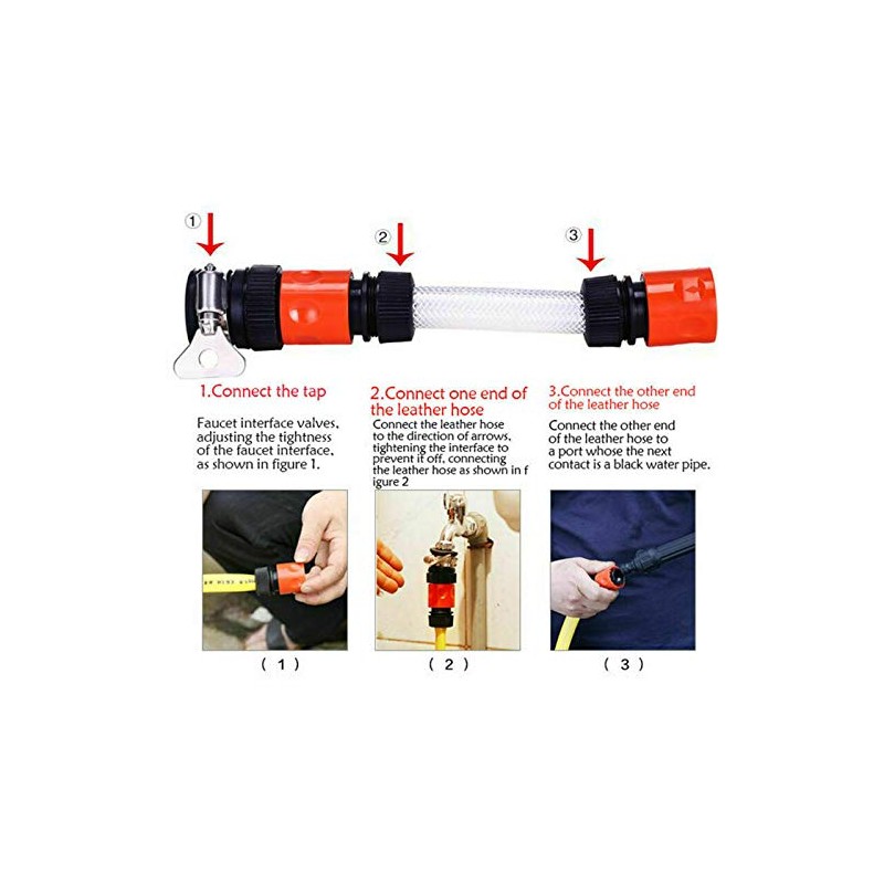 MACHSWON High Pressure Car Wash Brush Rotating Sponge Extendable Hose