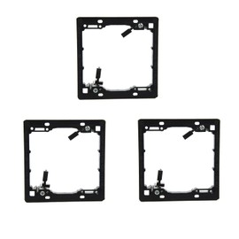 ANONION 3 Pack 2-Gang Multipurpose Drywall Wall Plate Low Voltage Mounting Bracket Device Black 2 Gang (3 Pack)