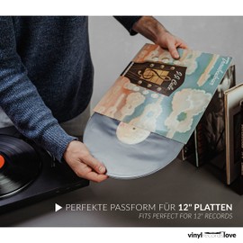 Vinyl Record Inner Sleeves 12 Inch | Pack of 50 Vinyl Sleeves | Record Sleeves Transparent | Optimal Protection | LP Sleeves | LP Protective Cases | Antistatic Vinyl Sleeves, transparent, Minimal