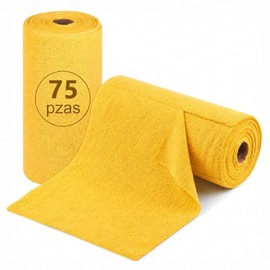 Rollo de Toallas de Microfibra,Paquete de 75,Paños de Microfibra,Trapos de Cocina,Microfibra Limpieza,Reutilizable,Ultraabsorbentes,Sin Pelusas,para C
