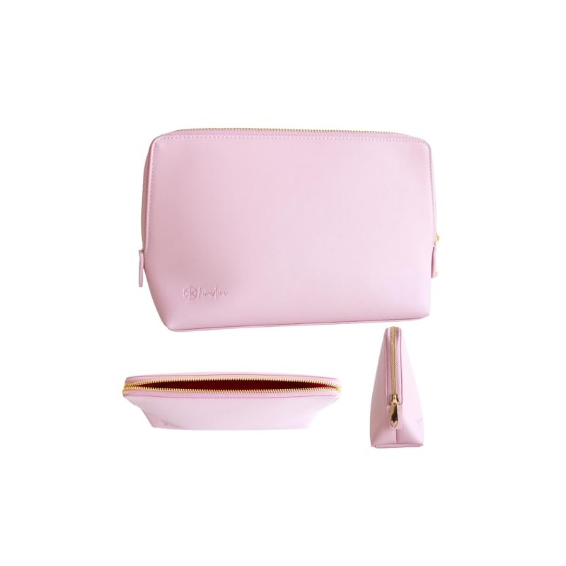 Deluxe Vegan Leather Toiletry Bag 26 x 16 cm Makeup