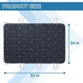 OUTCREATOR® Positioning Bed Pad with Handles, 2Pcs Incontinence Mattress Protector Anti-Slip Waterproof-8 Sturdy Handle Reusable Pads (34" x 52") for Toddlers Kids Adults Pee Pads Washable Absorbency