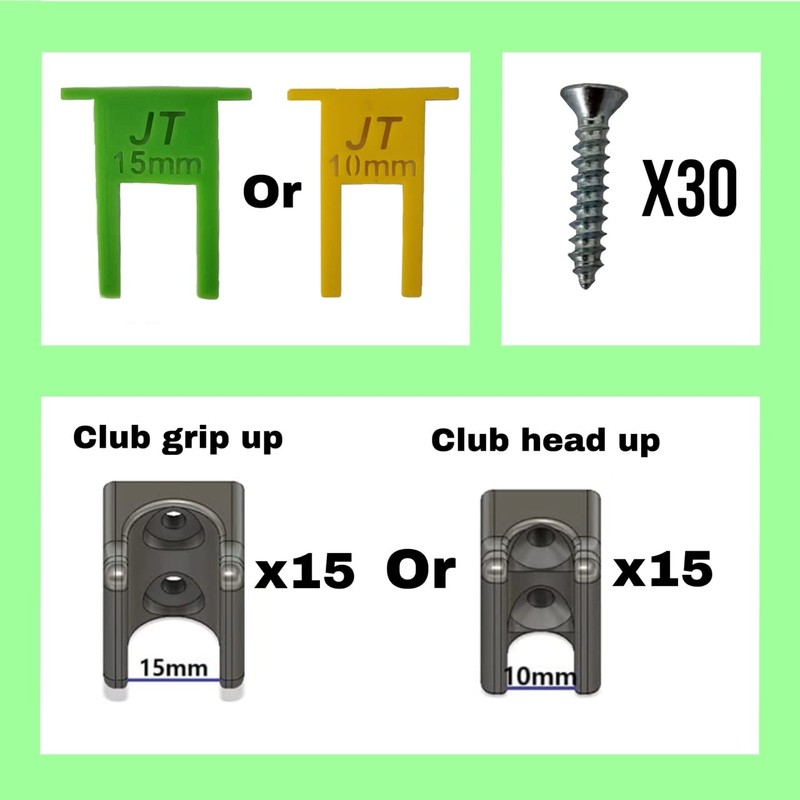 [JINTECH] Golf Club Organize Holder, Wall Display, Wall Hanger, Rack,