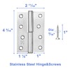 6 Pack Lift Off Door Hinges 4", Heavy Duty Stainless